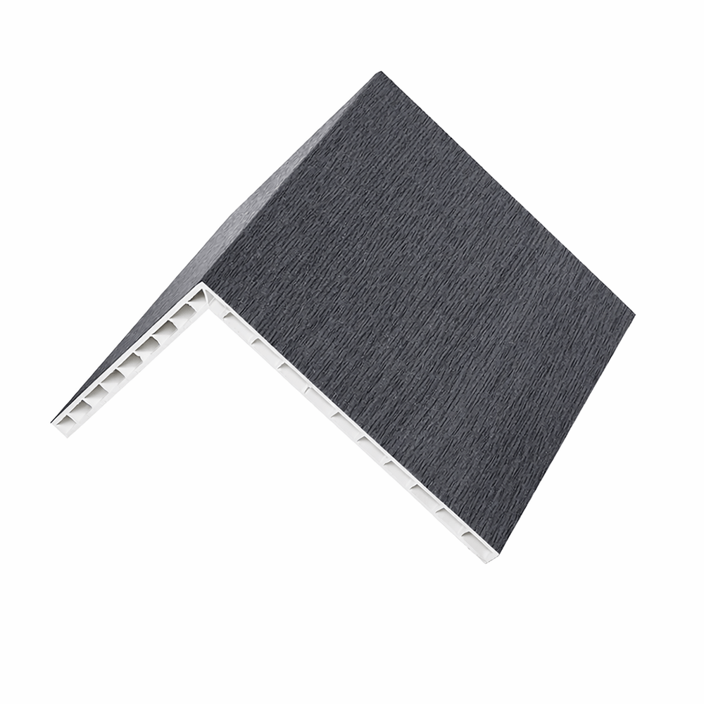 80mm x 100mm Anthracite Grey PVC Hollow Rigid Angle 5m image